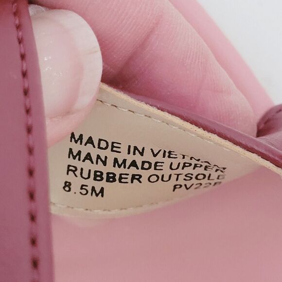 8.5 Women's MK MICHAEL KORS Burgundy Wine Ankle Strappy Block Heel Sandals - Picture 4 of 14